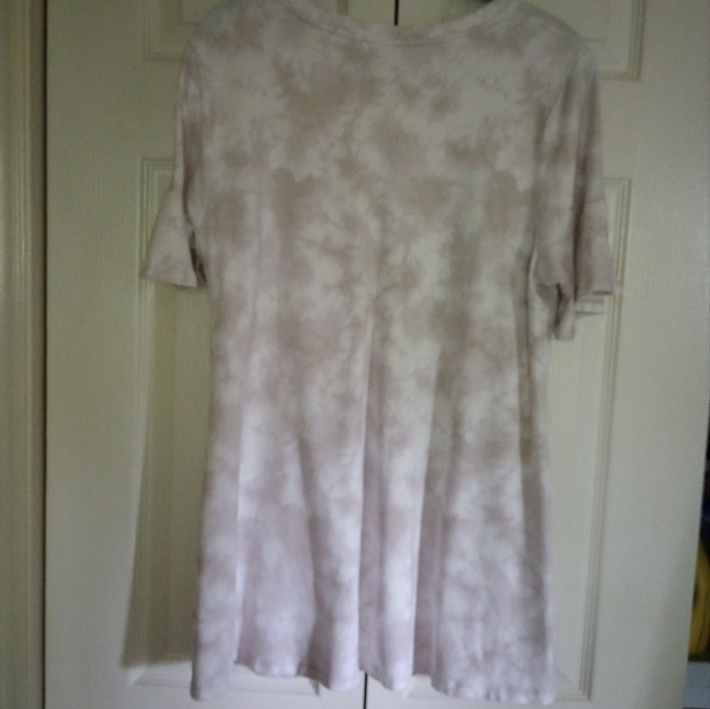 Lori Goldstein french Terry short flutter sleeve top
